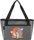 Popfunk Tom and Jerry Characters Soft Sided Insulated Tote Cooler Bag, Lightweight, Thermal and Reusable for Grocery, Picnic, Beach, Work