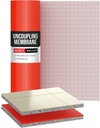 Houseables Uncoupling Membrane, Tile Underlayment, Tile Membrane, Flooring Underlayment, for Floor, Decoupling, Anti Fracture, Waterproof, Anti Crack, Vapor, 1/8" Thick, 3.3 ft x 16.4 ft / 54.5 Sq Ft
