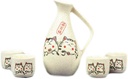 Exquisite 5 PCS Japanese Liquor Sake Set Porcelain Traditional Ceramic Cups Crafts Temperature Wine Glasses-A03