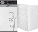 Premium White Napkins, 1/8 Fold Dinner Napkin, Disposable 2-Ply White Party Napkins, Value Pack 100 Count
