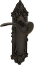 Nostalgic Warehouse Victorian Plate Privacy Manor Lever in Oil-Rubbed Bronze