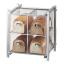 Cal-Mil 1146-74 One by One 4 Drawer Bread Case, 15.75" Height, 14" Width, 14.75" Length, Silver