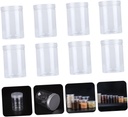 1Set Transparent Plastic Food Storage Jars with Airtight Sealed Lids for Kitchen Pantry and Household Use for Cookies Scented Tea and Dry Fruits