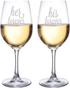 Her Forever and His Forever Wine Glasses, Set of 2