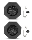8161 Vertical Siding Lamp Octagon Mounting Kit 2 Pack Fit for T-111Siding, HardiePlank Lap Siding, Flat Surfaces, Black