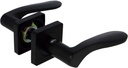 Amig - Set of Door Handles | Model BOLOGNA | 122 x 48 mm | Keyhole | Elegant and Simple Design | Ergonomic Grip Handle | Matte Black Zamak