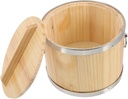 Wooden Rice Steamer Lid Versatile Food Storage Container for Sushi Rice and Tofu Kitchen Bucket for Home Cooking and Meal Prep
