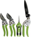 AMES 20213344 4-pc. Pruning Tools Kit with Bypass & Anvil Pruners, Garden Snips, Grass Shears & Canvas Case