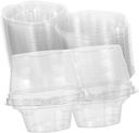 SECFOU 25pcs Clear Cupcake Boxes Individual Muffin Containers Lids for Cakes Desserts and Party Favors Food-grade Safe Pet Material