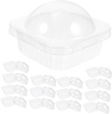 50pcs Plastic Dessert Packaging Containers Dome Lids Reusable Round Cupcake Holders for Cakes Pastries and Sweet Treats for Parties and Events