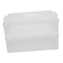 GLEAVI Cake Carrier Handheld Cake Box Transparent Two Dessert Storage Container for for and Display