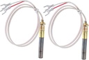 2 Pcs 24 Inch Millivolt Thermopile Generators Replacement for Gas Fireplaces, Fryers, Ovens, Water Heaters and Grills
