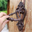 Door Knocker,Door Knockers for Front Door 2pcs Cast Iron Door Knocker Vintage Metal Door Handle Door Latch Gate Decoration Vintage Home Shop Store Office Wrought Iron