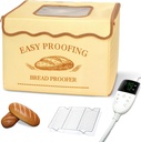 Bread Proofing Box, Three-sided Heating Foldable Zippered Sourdough Warmer Heater w/Adjustable Temperature & Timer Controller, Pizza Dough Proofing Sour Dough Starter Kit Making Baking Supplies Gifts