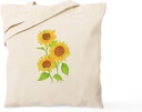 CafePress Sunflower Tote Bag Natural Canvas Tote Bag, Reusable Shopping Bag