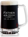 Lifetime Creations Engraved Personalized Father of the Groom Beer Mug 25 oz - Beer Stein Wedding Gift for Dad, Dishwasher Safe, Made in USA