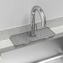 Kitchen Faucet Sink S0plash Guard, Silicone Faucet Water Catcher Mat, Sink Draining Pad Behind Faucet, Rubber Drying Mat For Kitchen & Bathroom Countertop Protect (Black)