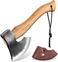 Tivoli 11 Inch Hatchet Camping Axe,Small Bushcraft Axe for Chopping and Wood Splitting,Ash Wood Handle,Perfect for Outdoor Survival and Adventures,Hunting, Trekking,Gardening