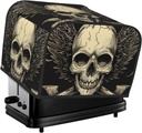 Oven Cover Kitchen Bread Machine Protector,4 Slice Toaster Cover For Home,Fingerprint Coaster Cover,Kitchen Small Appliance,Gothic Winged Skull