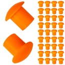 Mushroom Rebar End Caps, Plastic Safety Caps for Concrete Stakes #3-#7, 3/8-1 inch Orange, 50PCS