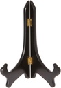 Bard's Hinged Black MDF Wood Plate Stand, 9" H x 7.25" W x 5" D (For 9" - 10.5" Plates), Pack of 2