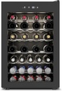 Wine Cooler Refrigerator - 45 Bottle Mini Wine Fridge with Glass Door for Beer Soda Water Drink, Small Wine Cellar Beverage Refrigerator for Bedroom Office Home Bar Dorm, 4.5 Cu.Ft (Black)