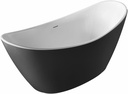 Jodie 67"-Black Freestanding Tub