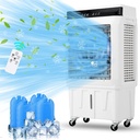 Towallmark Evaporative Air Cooler, 1800CFM Swamp Cooler With 8.4 Gallon Water Tank and 4 Ice Packs, 3 Modes & Wind Speeds for Outdoor or Indoor Use