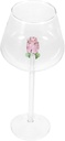 PRETYZOOM Elegant Style Glass Goblet Rose Crystal Wine Cup Large Size Non-slip Bottom for Home Office Restaurant