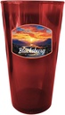 R and R Imports Blacksburg Virginia Blue Ridge Sunset Design Souvenir Plastic 16 oz pint Red 4-Pack