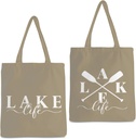 Lake Life Tote Bags for Women | Water-Resistant Beach Totes | Lake House Gifts for Mom/Wife