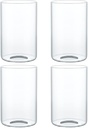 Skelang Clear Lip-less Glass Lamp Shade, Cylindrical Light Cover with Fitter Opening, Replacement for Chandelier, Bathroom Vanity Light, Pendant, 4 Pcs