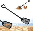 Sand Sifting Shovel, Detachable Beach Sifter Scooper with Adjustable Length Heavy Duty Sand Sifting Tool for Fun Farm Chicken House Goat Shed Cleaning