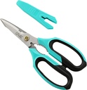 8" Heavy Duty Scissors, Utility Scissors All Purpose for Cardboard, Plastic, Carpet, Rope, Leather. Sharp Stainless Steel Blades, Non‑Slip Handle, Kitchen Shears for Food, Meat & Poultry