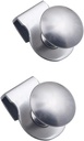 2PCS Glass Door Pull Handles Clamp Clips for Glass Door 5-8mm Showcase Furniture Glass Cabinets Drawer Pull Bathroom Shower Glass Door Knob Handle (Stainless Steel)