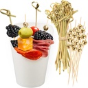 50pk 14oz White Charcuterie Cups with 200 Sticks (2 Types) - Wide Enlarged Top Cutout for Better Display - White Paper Charcuterie Board Cups Set