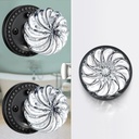 Glass Door Knobs with Lock, Matte Black Crystal Door Knobs Interior for Privacy Use, Round Vintage Antique Crystal Doorknob Set for Bathroom & Bedroom, 3 Pack