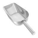 Unomor Large Stainless Steel Ice Scoop Food Scoop for Flour Sugar Tea and Grains Multiuse Utility for Kitchen Parties and Tea Shops Heavy Duty Metal Design