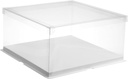 12inch Clear Cake Box: Transparent Birthday Cake Carrier Bakery Packaging Boxes Treat Boxes Baking Box Cake Container With Ribbon Birthday Anniversary Wedding Tier Cake Boxes