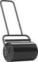 Outsunny 20-Inch Push/Tow Behind Lawn Roller Filled with 10 Gal Water or Sand, Yard Roller for Flattening Sod in The Garden, Black