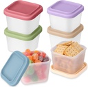 6 Pack 9 oz Silicone Snack Container for Kids, Reusable Silicone Food Storage Containers with Lid, Meal Prep Storage for Fruit, Kids Lunch Box for Travel, Home