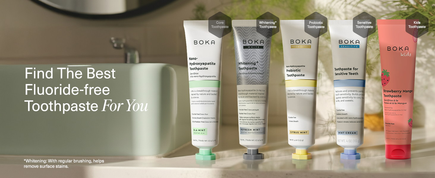 Boka Toothpaste - Nano Hydroxyapatite Toothpaste, Fluoride Free Toothpaste