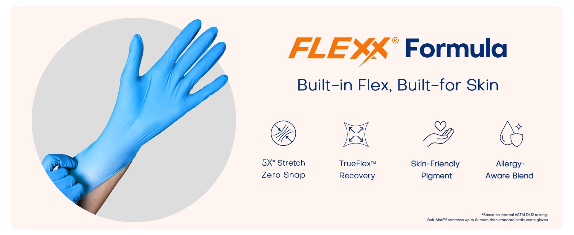 Supmedic Medical Soft Max Nitrile Exam Gloves Powder-Free Disposable 100 Ct