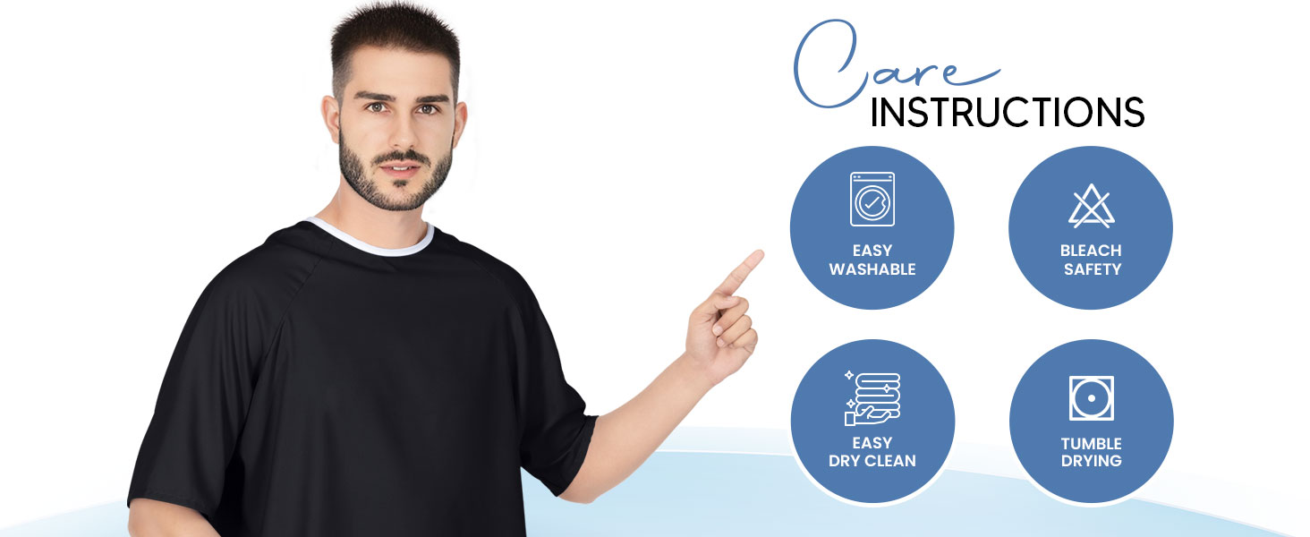 Utopia Care Hospital Gown for Men Back-Tie Closure Soft Patient Gown