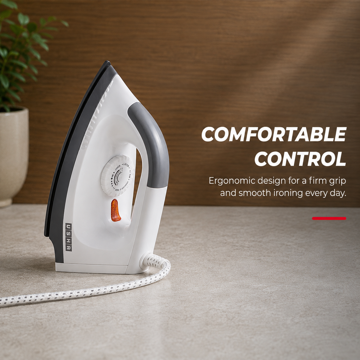 Usha EI 1602 1000-Watt Lightweight Dry Iron (multi-colour)