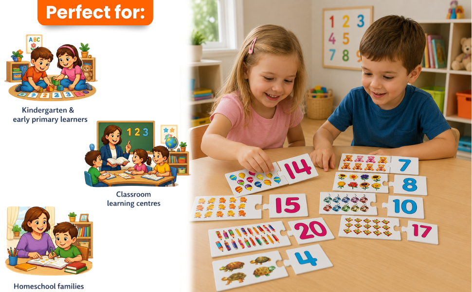 Creative's Number Fun 123 Counting & Number Matching Game for Kids Ages 3+ Years, Educational & Learning Games Numbers 1-20, Number Recognition, Sequencing & Preschool Maths Activity