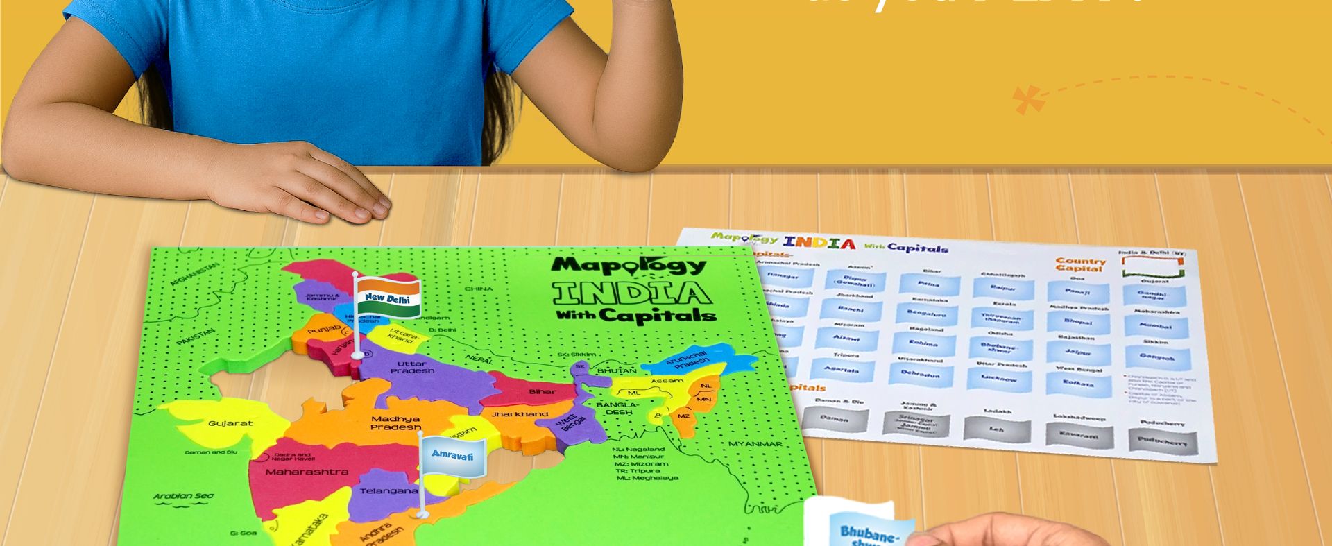 Imagimake Mapology India with State Capitals | Educational Toy | Age 5+