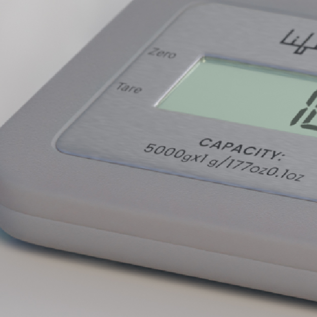 Litt by Lifelong Digital Kitchen Weighing Scale | LCD Display with Tare & Mode Function | Compact & Accurate Weighing Machine for Kitchen, Baking, Diet, Food & Grocery | 5kg Capacity
