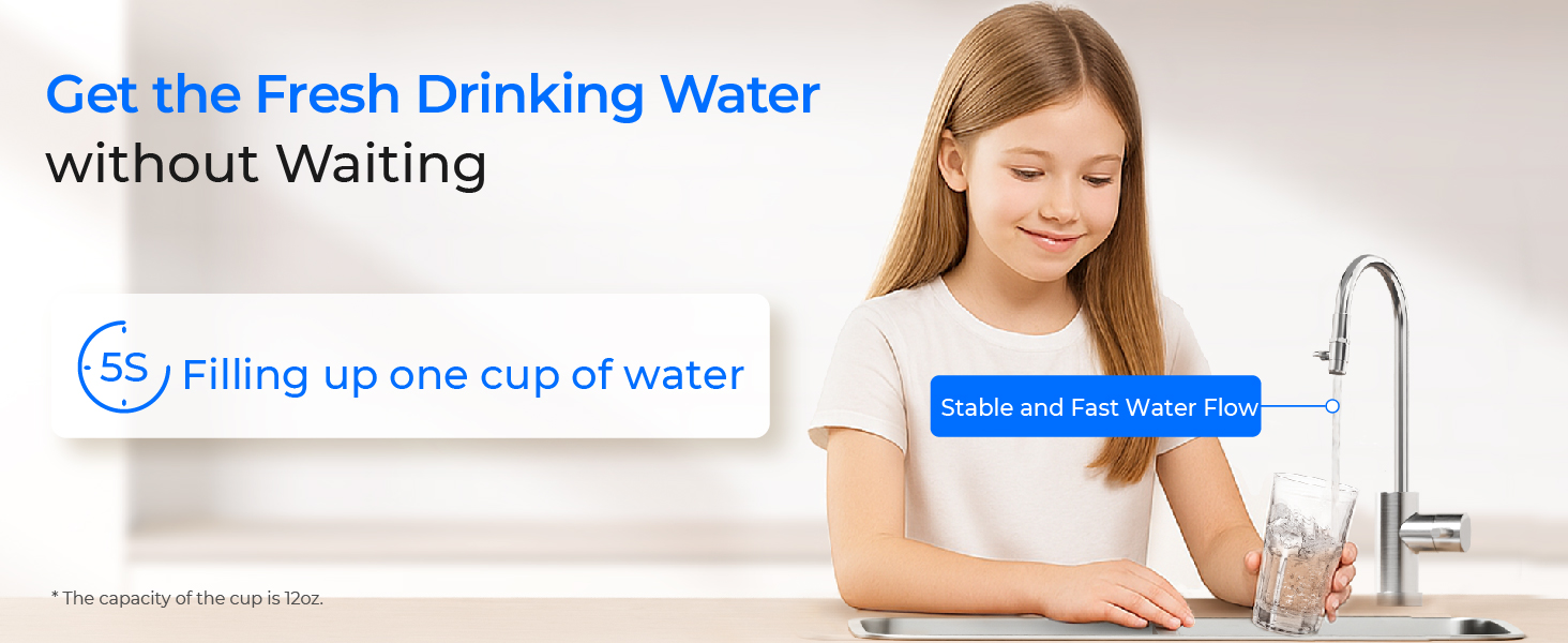 Waterdrop 10UA Under Sink Water Filter System, NSF/ANSI 42 Certified 1 Year