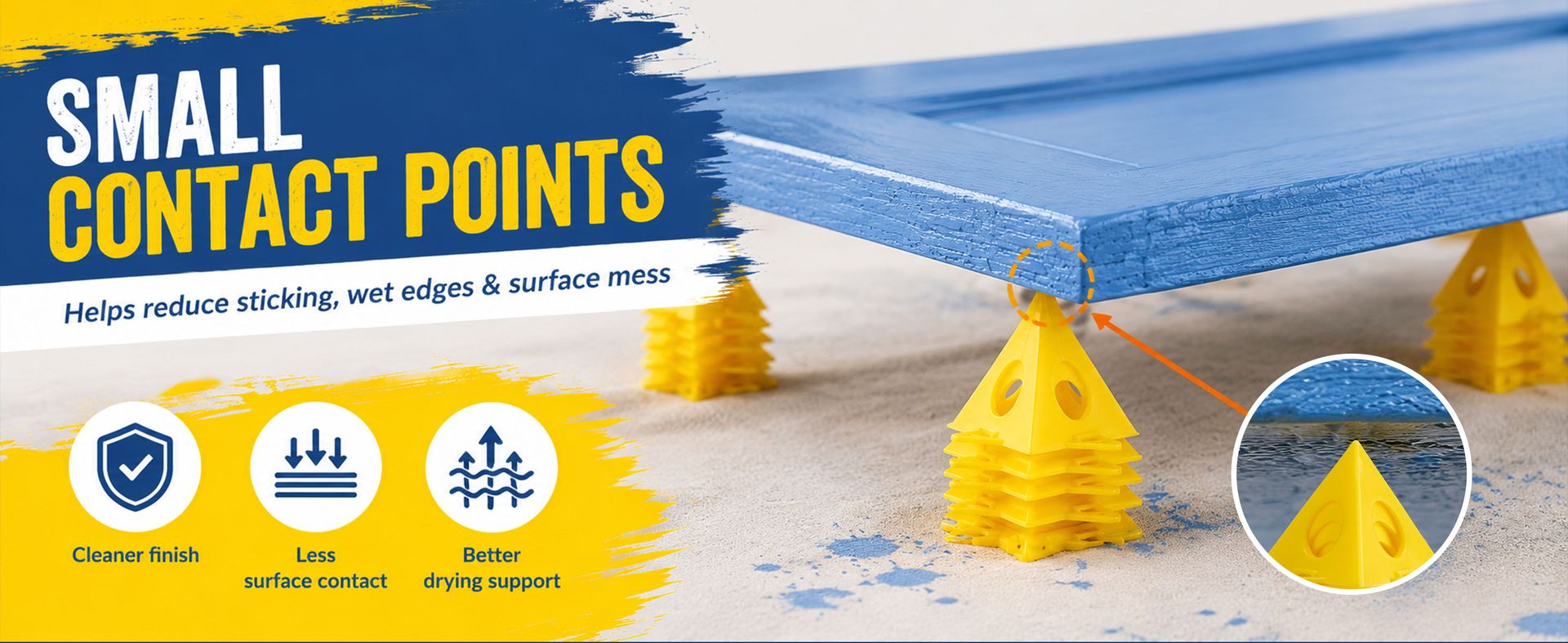 KATA 36PCS Painter's Pyramids, Paint Stands for Cabinet Doors & Woodworking